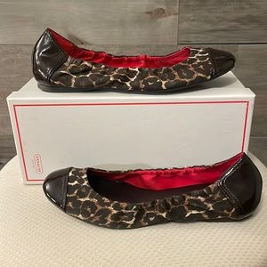 Coach Callie 16cm Ocelot print/Patent Size 9 Brown/Chestnut Color